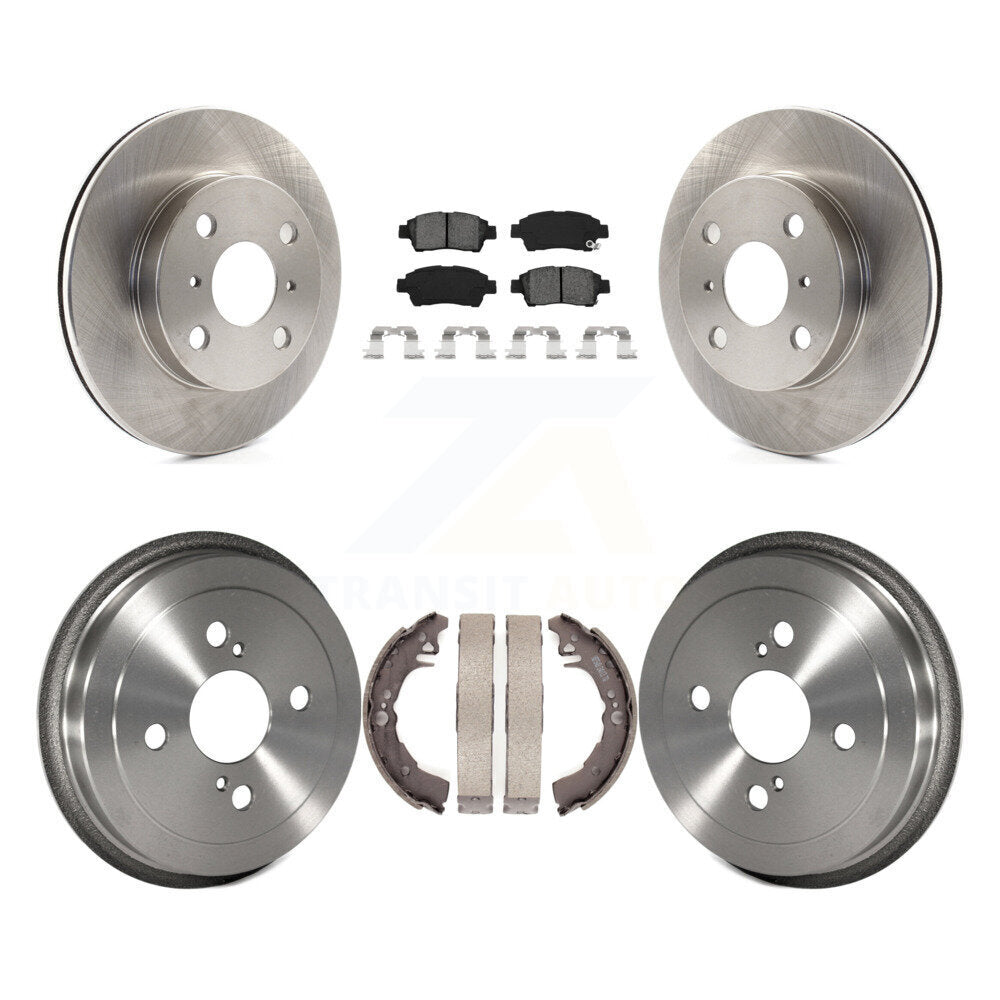 Rotors de frein avant et arrière, Kit de tambour à plaquettes semi-métalliques pour Toyota Echo à 08 0 2000