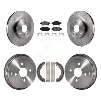 Rotors de frein avant et arrière, Kit de tambour à plaquettes semi-métalliques pour Toyota Echo 00 à partir de 08