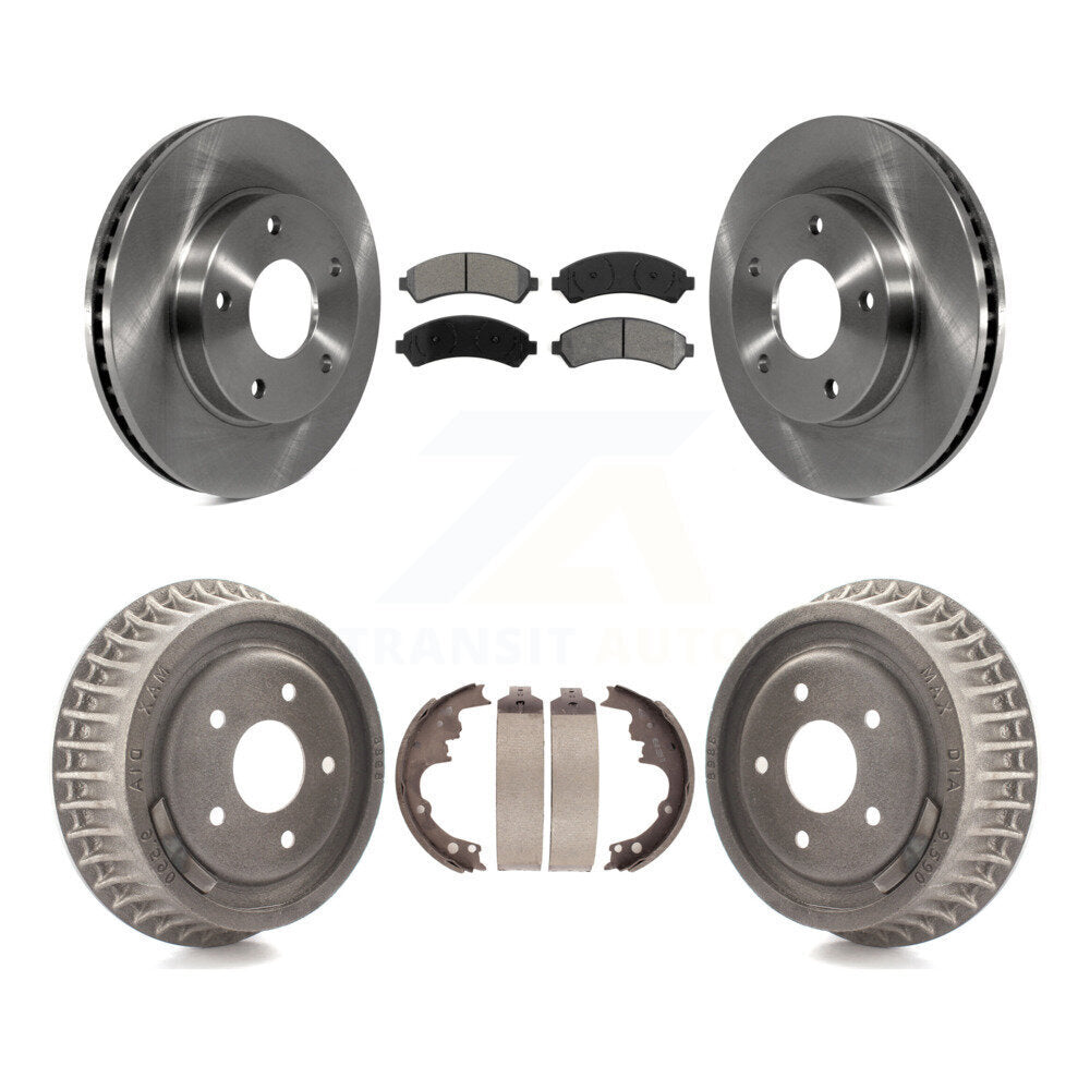 Rotors de frein avant et arrière, Kit de plaquettes et de tambour semi-métalliques pour Chevrolet S10 4W 98-03