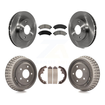 Rotors de frein avant et arrière, Kit de plaquettes et de tambour semi-métalliques pour Chevrolet S10 4W 98-03