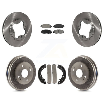 Rotors de frein à disque avant et arrière, plaquettes semi-métalliques et Kit de tambour pour Honda Accord