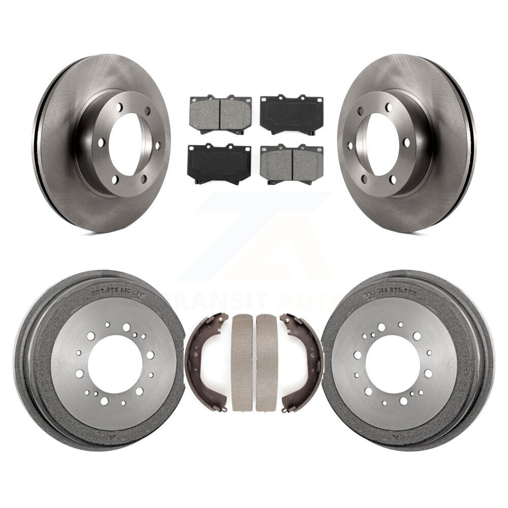Rotors de frein à disque avant et arrière, plaquettes semi-métalliques et Kit de tambour pour Toyota Tundra