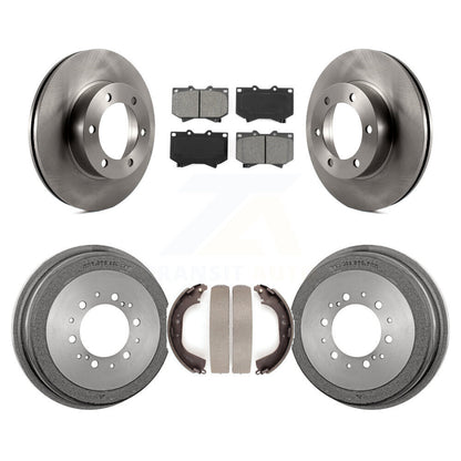 Rotors de frein à disque avant et arrière, plaquettes semi-métalliques et Kit de tambour pour Toyota Tundra
