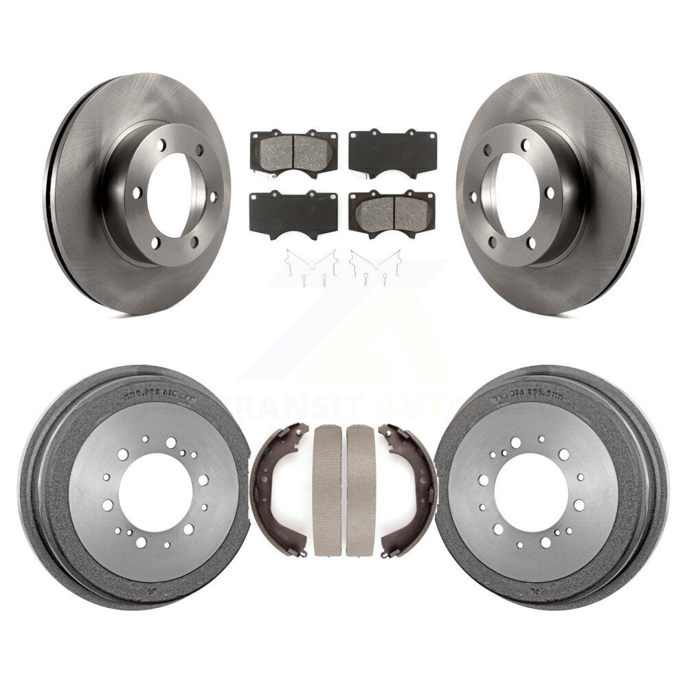 Rotors de frein à disque avant et arrière, plaquettes semi-métalliques et Kit de tambour pour Toyota Tundra