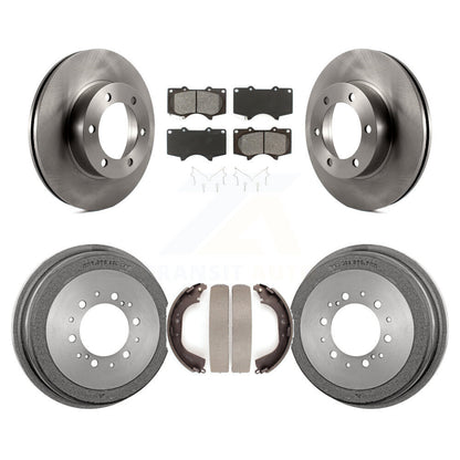 Rotors de frein à disque avant et arrière, plaquettes semi-métalliques et Kit de tambour pour Toyota Tundra