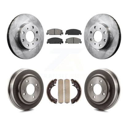 Rotors de frein à disque avant et arrière, plaquettes semi-métalliques et Kit de tambour pour Honda Civic