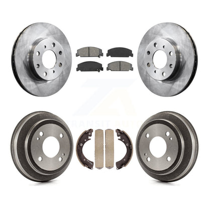 Rotors de frein à disque avant et arrière, plaquettes semi-métalliques et Kit de tambour pour Honda Civic