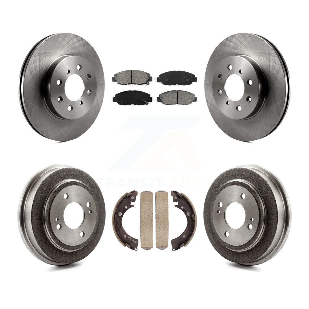 Rotors de frein à disque avant et arrière, Kit de tambour à plaquettes semi-métalliques pour Honda Civic Acura E