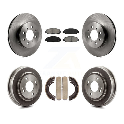 Rotors de frein à disque avant et arrière, Kit de tambour à plaquettes semi-métalliques pour Honda Civic Acura E