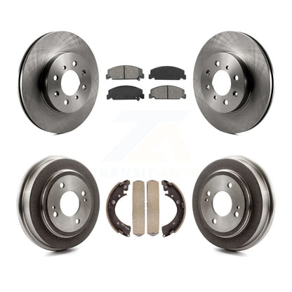 Rotors de frein à disque avant et arrière, plaquettes semi-métalliques et Kit de tambour pour Honda Civic