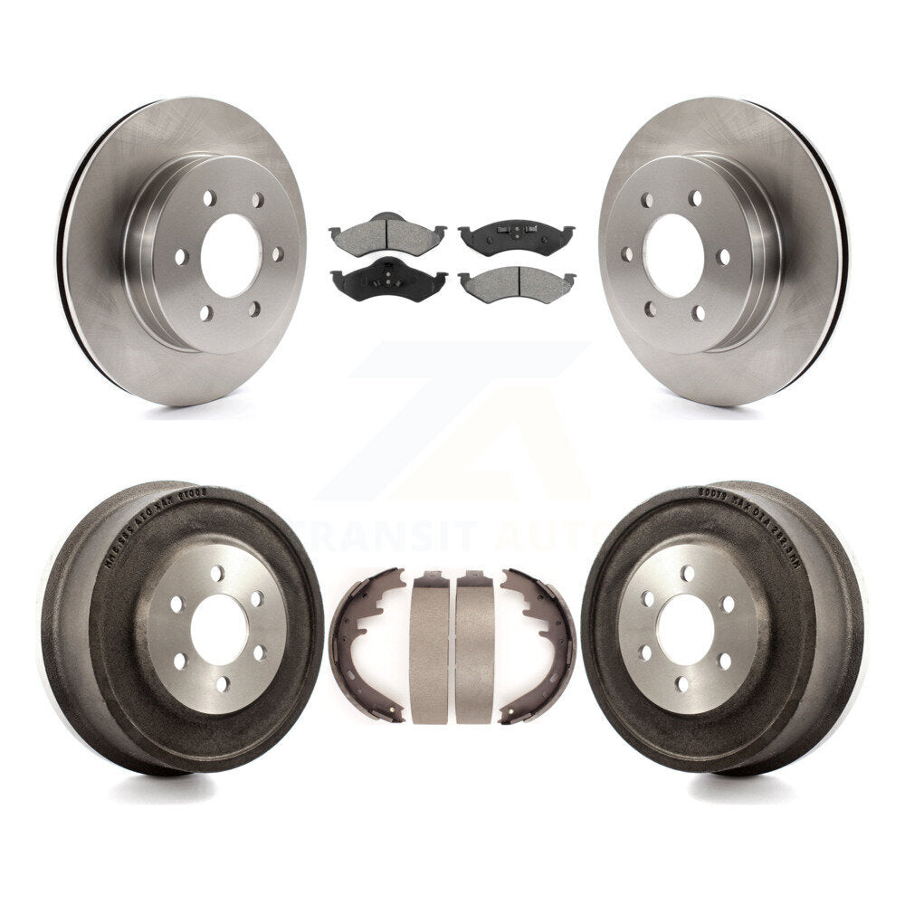 Rotors de frein à disque avant et arrière, Kit de tambour à plaquettes semi-métalliques pour Dodge Dakota Durang