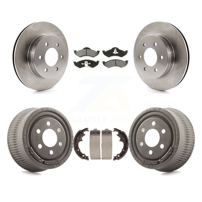 Rotors de frein à disque avant et arrière, plaquettes semi-métalliques et Kit de tambour pour Dodge Dakota