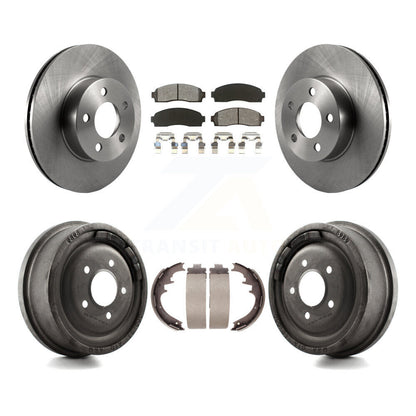 Rotors de frein avant et arrière, Kit de plaquettes et de tambour semi-métalliques pour Ford Ranger Mazda B400