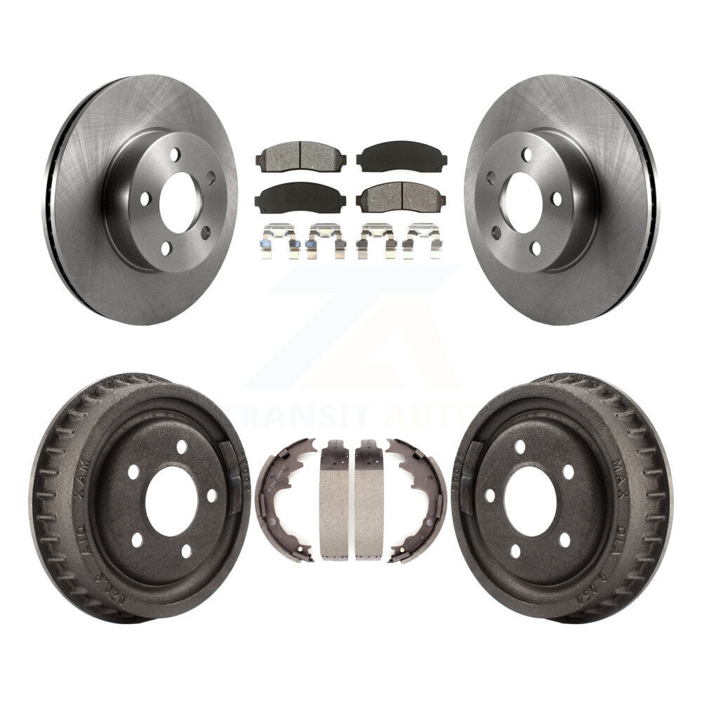 Rotors de frein avant et arrière, Kit de plaquettes et de tambour semi-métalliques pour Ford Ranger Mazda B400