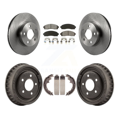 Rotors de frein avant et arrière, Kit de plaquettes et de tambour semi-métalliques pour Ford Ranger Mazda B400