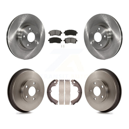 Rotors de frein à disque avant et arrière, plaquettes semi-métalliques et Kit de tambour pour Subaru Foreste