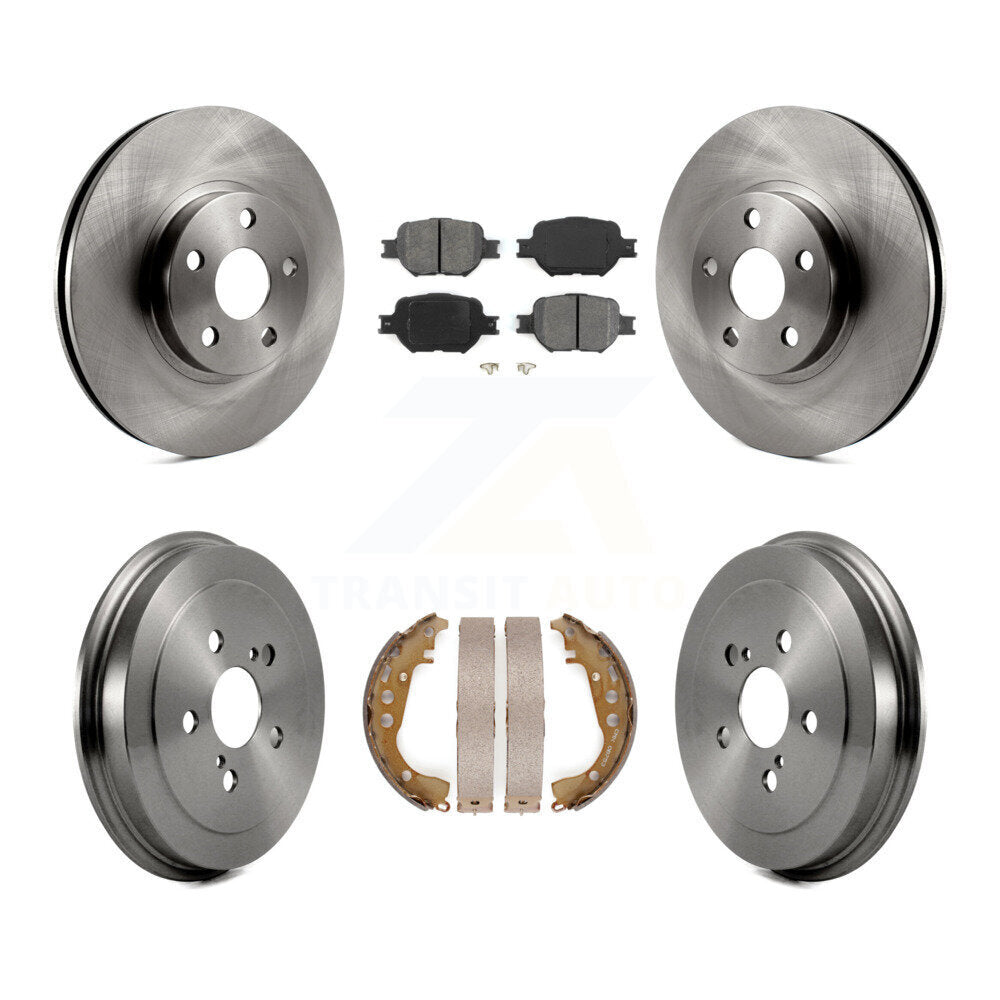 Rotors de frein à disque avant et arrière, plaquettes semi-métalliques et Kit de tambour pour Toyota Celica