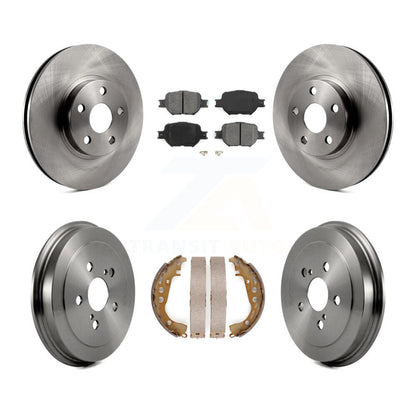 Rotors de frein à disque avant et arrière, plaquettes semi-métalliques et Kit de tambour pour Toyota Celica