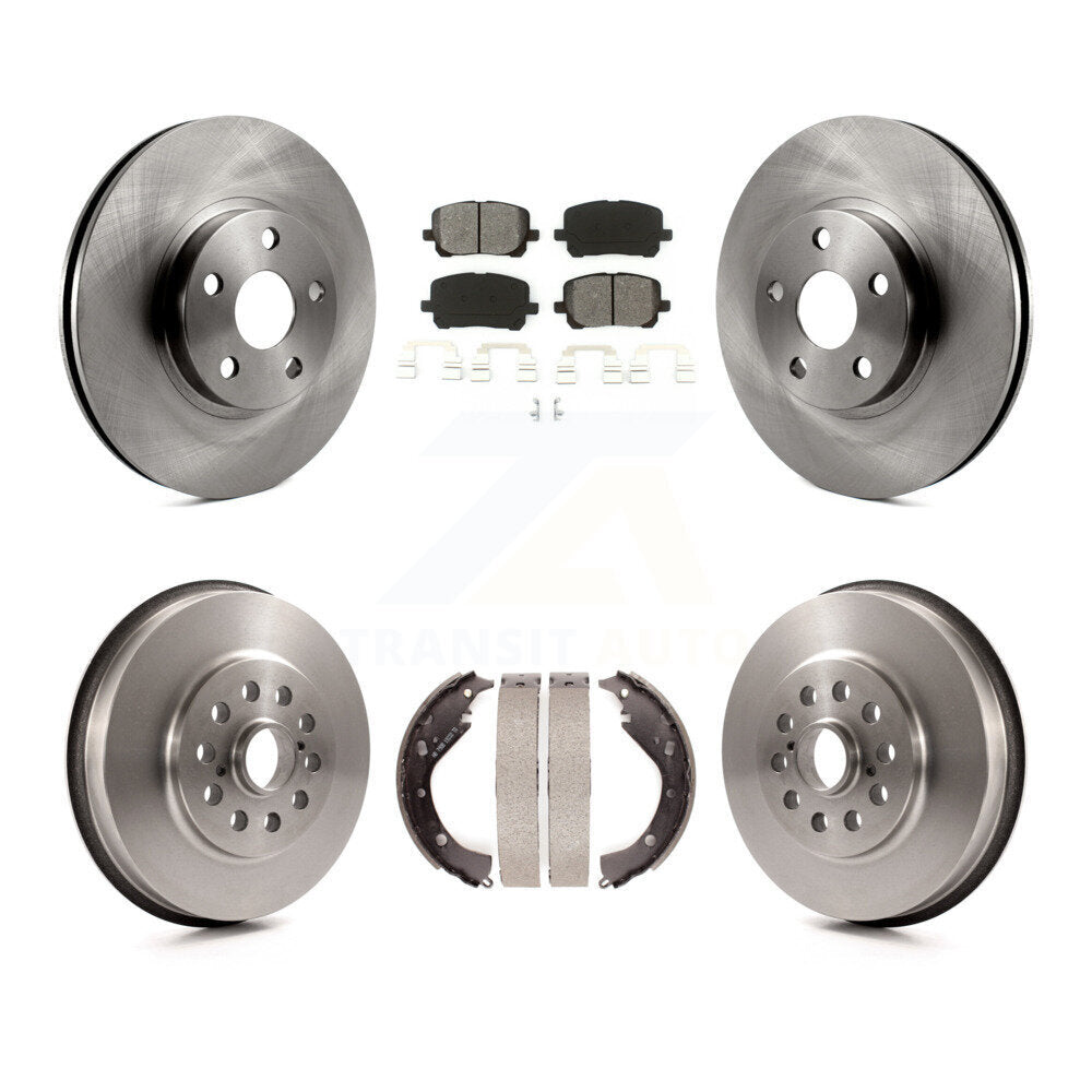 Kit de tambour à plaquettes semi-métalliques, Rotor de frein avant et arrière, pour Toyota Matrix Pontiac Vib