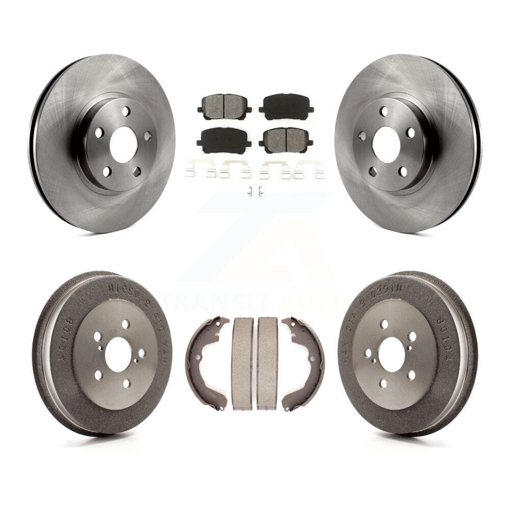 Kit de tambour à plaquettes semi-métalliques, Rotor de frein avant et arrière, pour Toyota Matrix Pontiac Vib