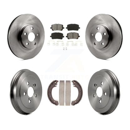 Rotors de frein à disque avant et arrière, plaquettes semi-métalliques et Kit de tambour pour Toyota Corolla