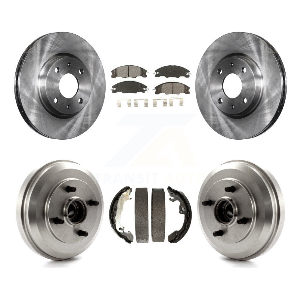 Rotors de frein à disque avant et arrière, Kit de tambour à plaquettes semi-métalliques pour Ford Focu 2009 – 2011