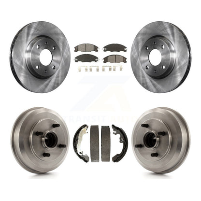 Rotors de frein à disque avant et arrière, plaquettes semi-métalliques et Kit de tambour pour Ford Focus