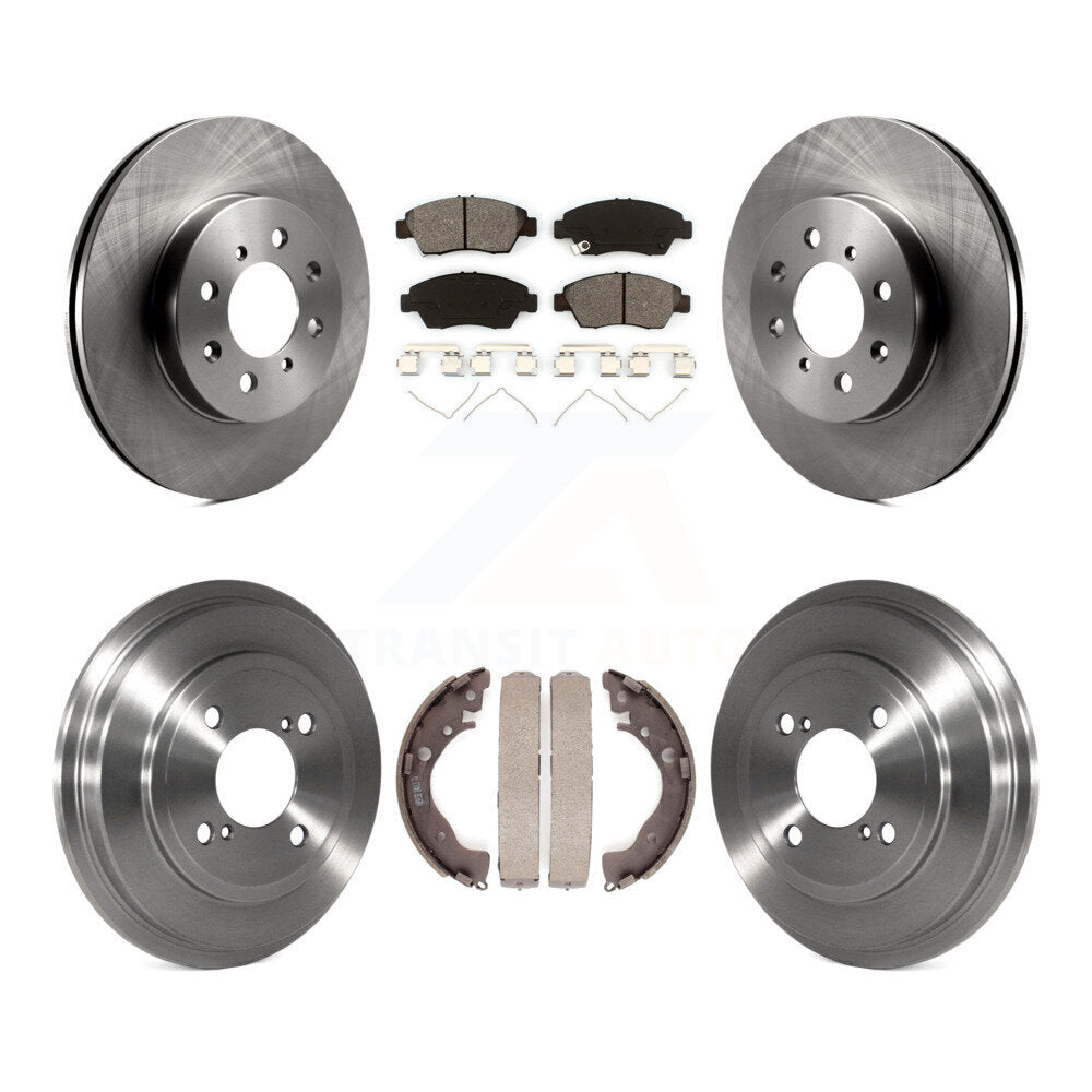 Rotor de frein à disque avant et arrière, plaquettes semi-métalliques et Kit de tambour pour Honda Fit D 2013
