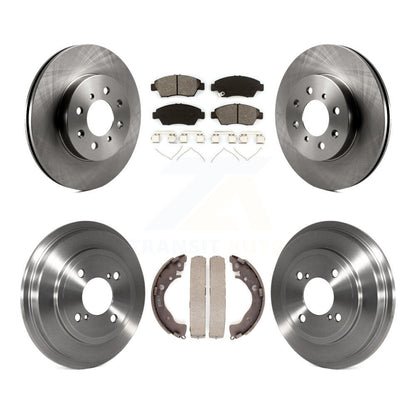 Rotor de frein à disque avant et arrière, plaquettes semi-métalliques et Kit de tambour pour Honda Fit D 2013