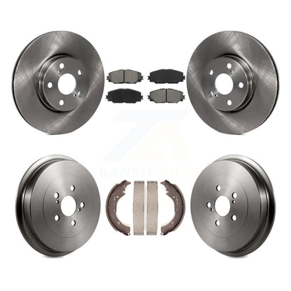 Rotors de frein à disque avant et arrière, plaquettes semi-métalliques et Kit de tambour pour Toyota Corolla