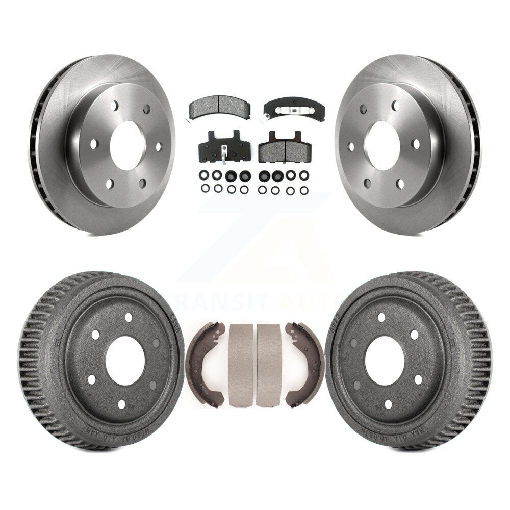Rotors de frein avant et arrière, Kit de tambour à plaquettes semi-métalliques pour Chevrolet K1500 GMC Yuko