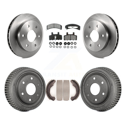 Rotors de frein avant et arrière, Kit de tambour à plaquettes semi-métalliques pour Chevrolet K1500 GMC Yuko