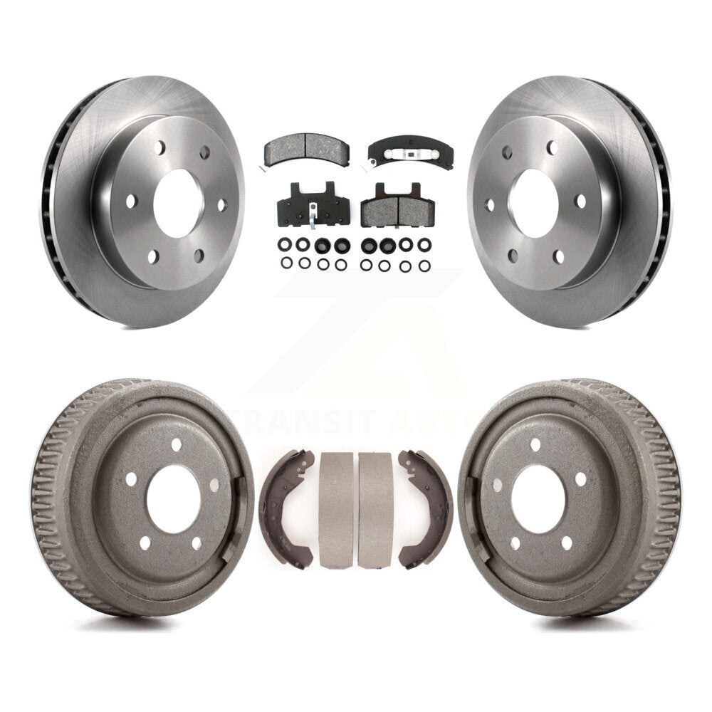 Rotors de frein à disque avant et arrière, plaquettes semi-métalliques et Kit de tambour pour GMC Yukon 4WD