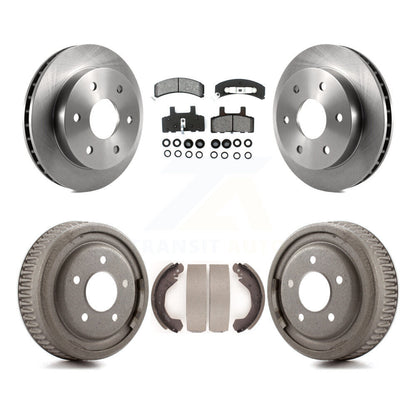 Rotors de frein à disque avant et arrière, plaquettes semi-métalliques et Kit de tambour pour GMC Yukon 4WD
