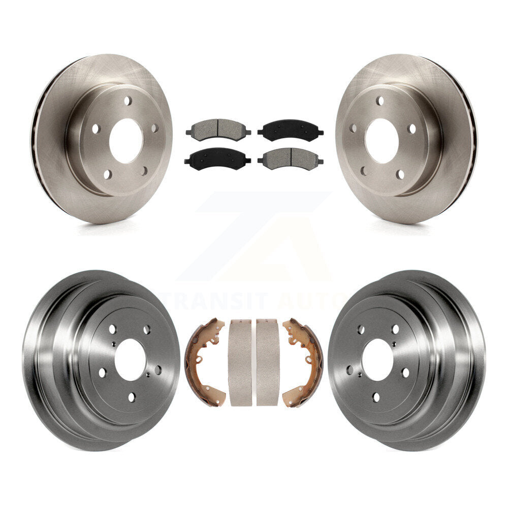 Rotors de frein avant et arrière, Kit de plaquettes et de tambour semi-métalliques pour Dakota Dodge Ram Raide