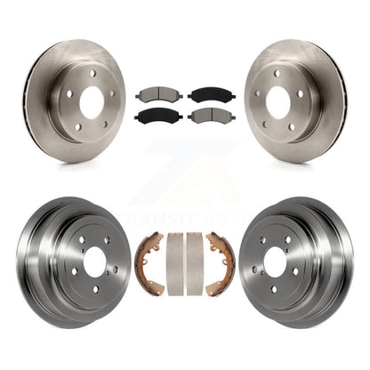 Rotors de frein avant et arrière, Kit de plaquettes et de tambour semi-métalliques pour Dakota Dodge Ram Raide