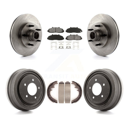 Rotors de frein à disque avant et arrière, plaquettes semi-métalliques et Kit de tambour pour Ford F-150