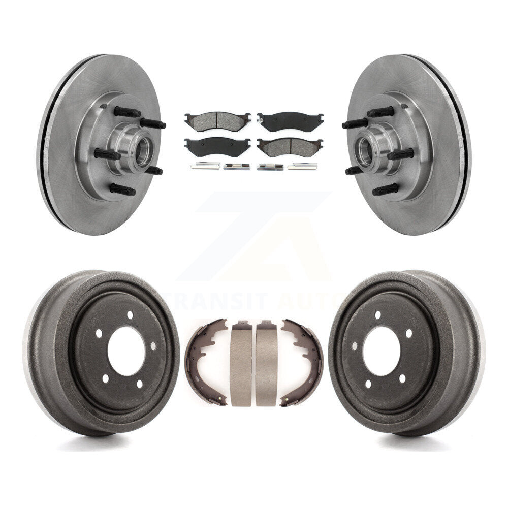 Rotor de frein à disque avant et arrière, Kit de plaquettes et de tambour semi-métalliques pour Ford F-150 RW 1999