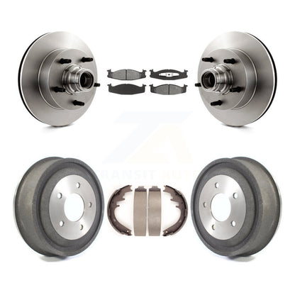 Rotors de frein avant et arrière, Kit de tambour à plaquettes semi-métalliques pour Ford E-150 Econoline Clu