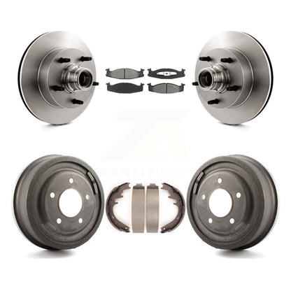 Rotors de frein avant et arrière, Kit de tambour à plaquettes semi-métalliques pour Ford E-150 Econoline Clu