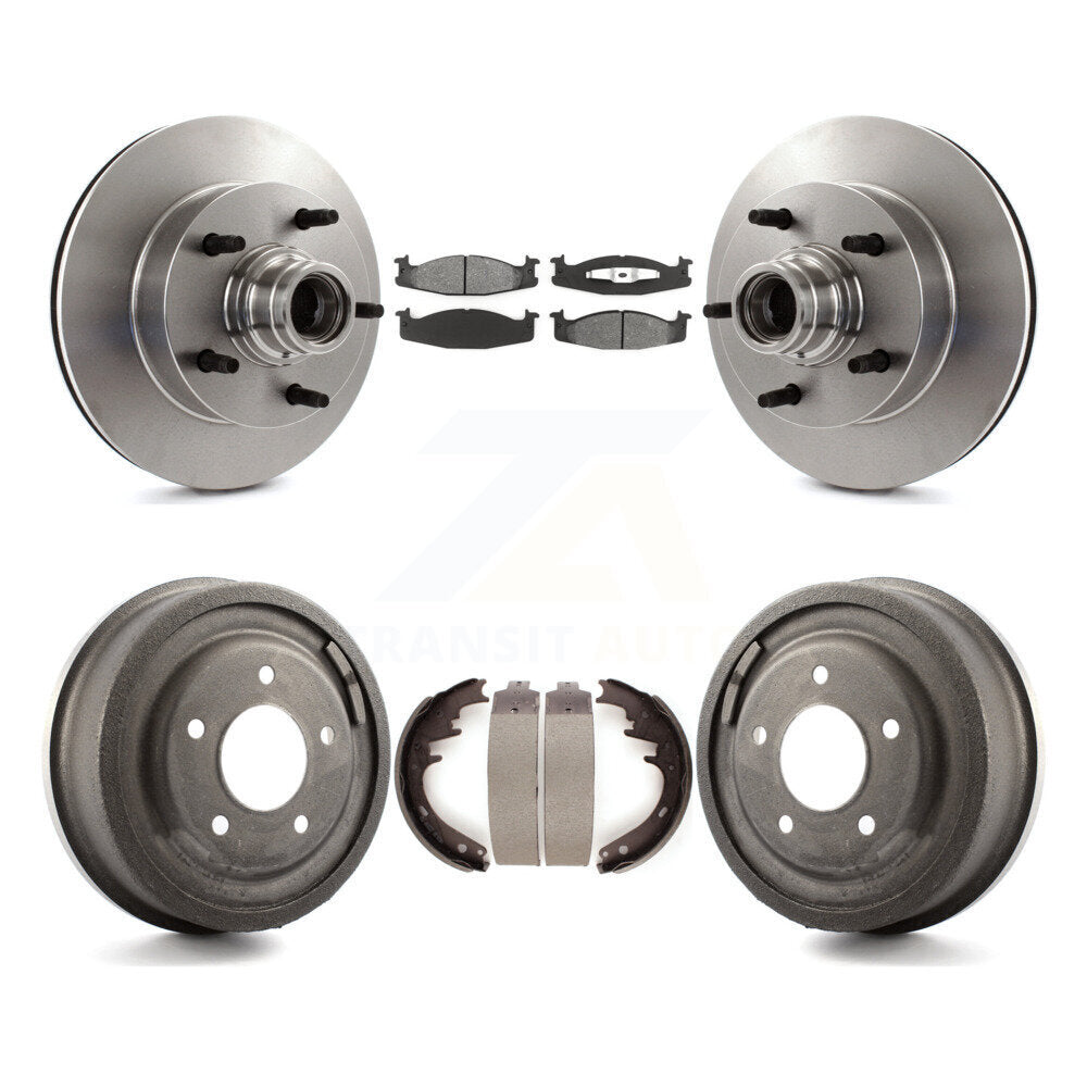 Kit de tambour à plaquettes semi-métalliques, Rotor de frein avant et arrière, pour Ford F-150 E-150 Econolin