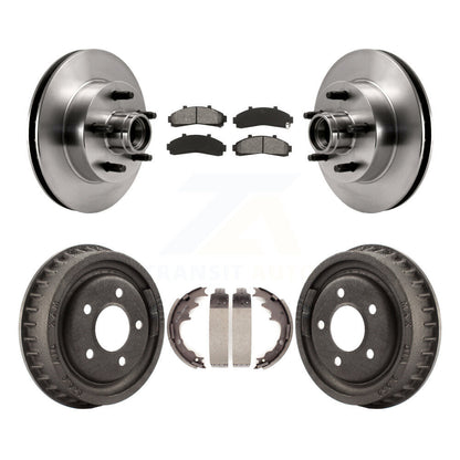 Rotors de frein avant et arrière, Kit de plaquettes et de tambour semi-métalliques pour Ford Ranger Mazda B400