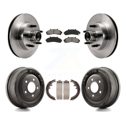 Rotors de frein avant et arrière, Kit de plaquettes et de tambour semi-métalliques pour Ford Ranger Mazda B400