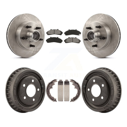 Rotors de frein à disque avant et arrière, plaquettes semi-métalliques et Kit de tambour pour Mazda B400