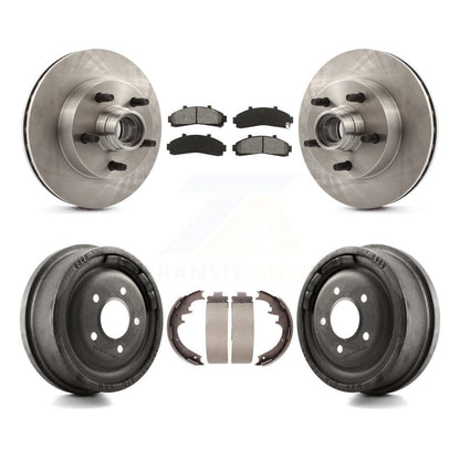 Rotors de frein à disque avant et arrière, plaquettes semi-métalliques et Kit de tambour pour Mazda B400