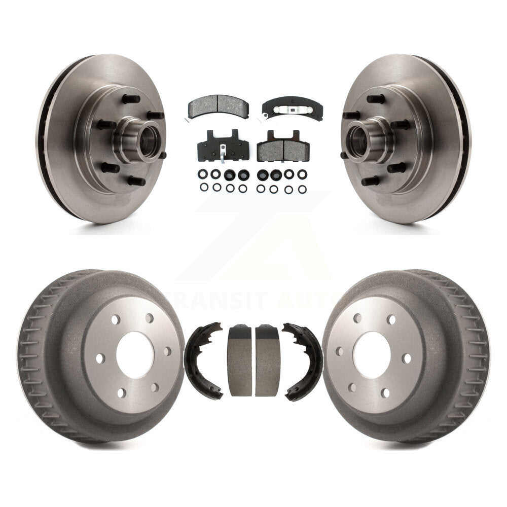 Rotor de frein à disque avant et arrière, Kit de plaquettes et de tambour semi-métalliques pour C2500 Chevrolet GM