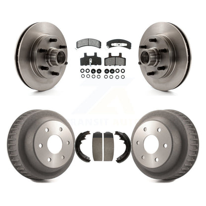 Rotor de frein à disque avant et arrière, Kit de plaquettes et de tambour semi-métalliques pour C2500 Chevrolet GM