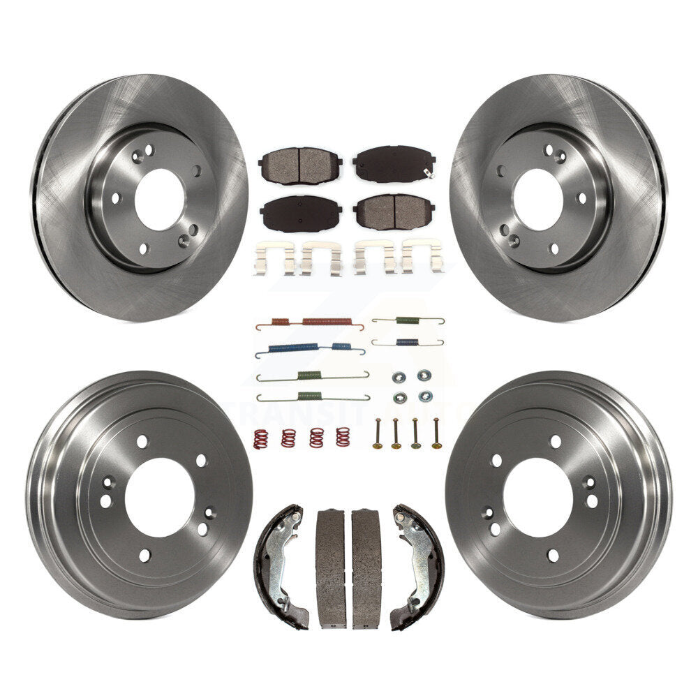 Kit de tambour à plaquettes semi-métalliques, Rotor de frein à disque avant et arrière (7 pièces) pour Hyundai Elantr