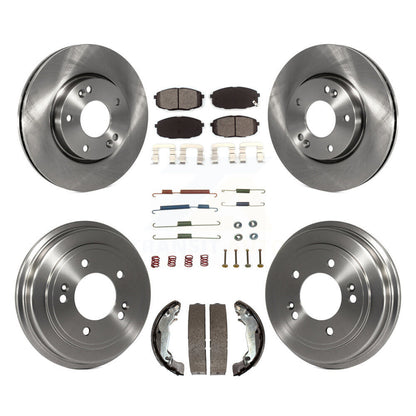 Kit de tambour à plaquettes semi-métalliques, Rotor de frein à disque avant et arrière (7 pièces) pour Hyundai Elantr