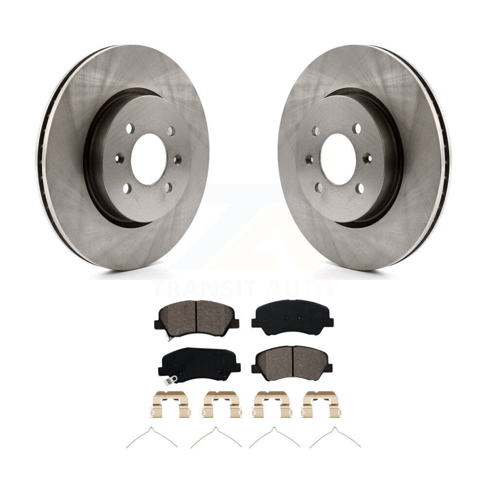Kit de disques de frein à disque avant et plaquettes semi-métalliques pour Kia Rio Hyundai Accent